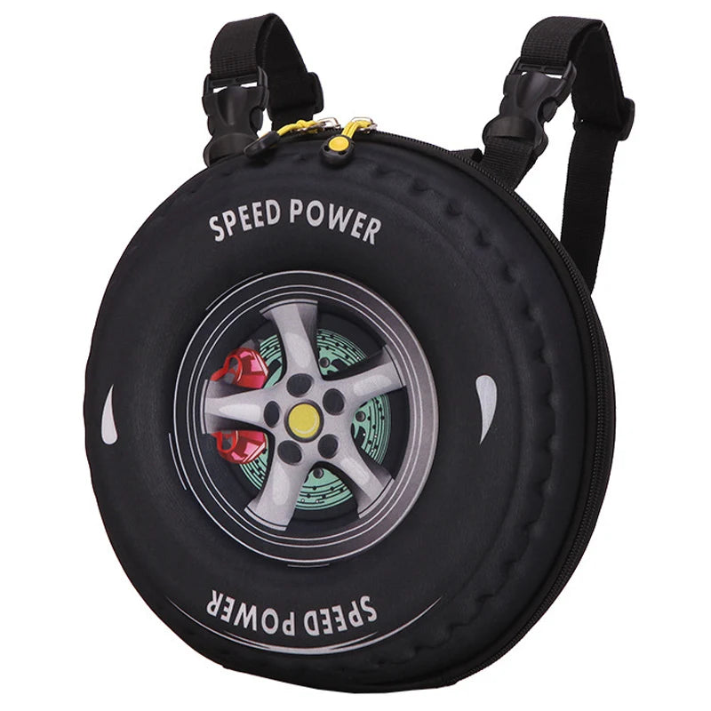 3D Car Tire Kindergarten School Bag for Boys, Cute Toddler Children's Backpack