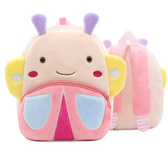 3D Cartoon Print Plush Kid Backpack School Bags Boys Girls
