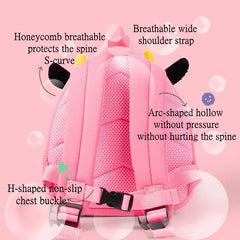 3D Cartoon Animal Backpack Lightweight Waterproof Softback for Kids