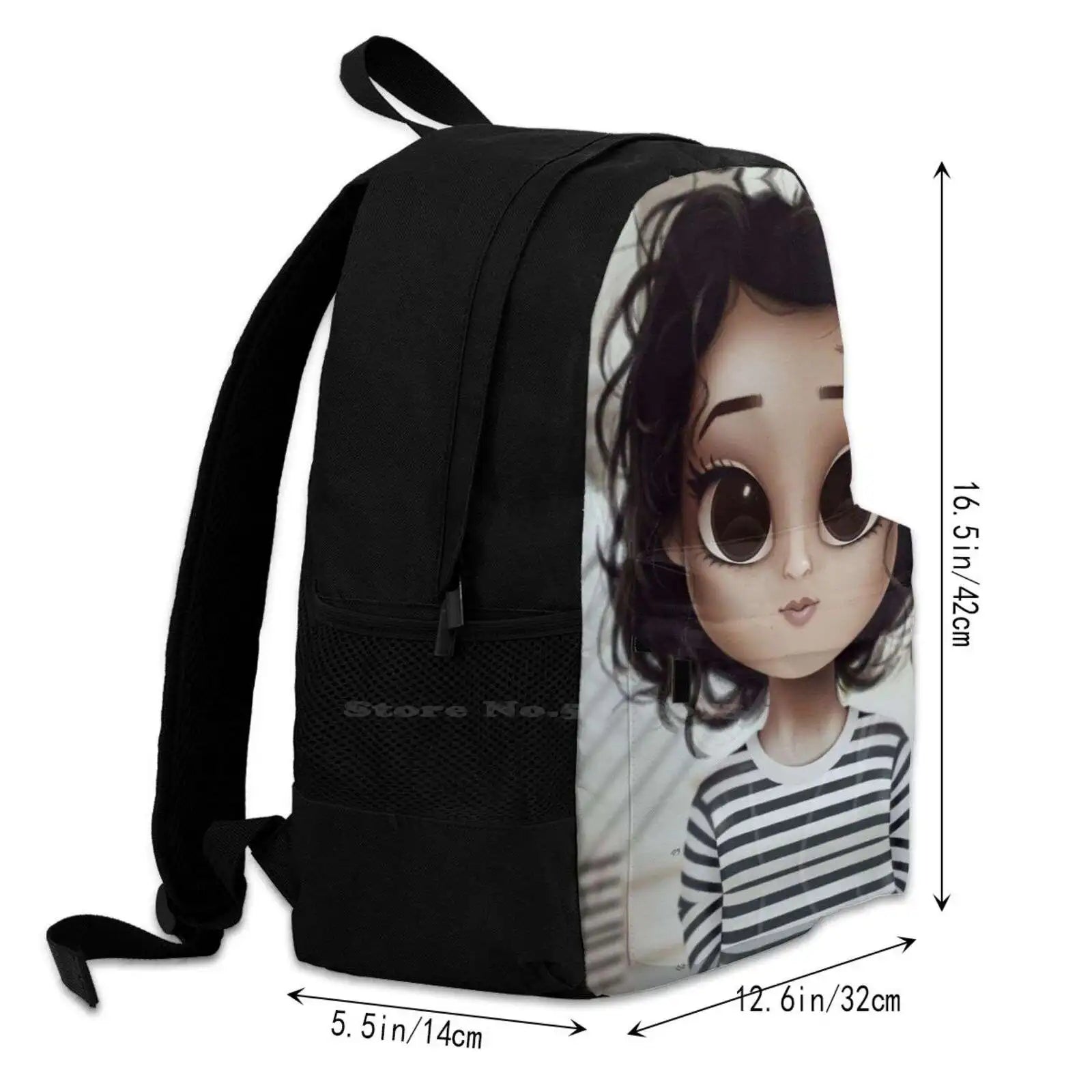 3D Print Backpack Casual Bag Character Artist Girls