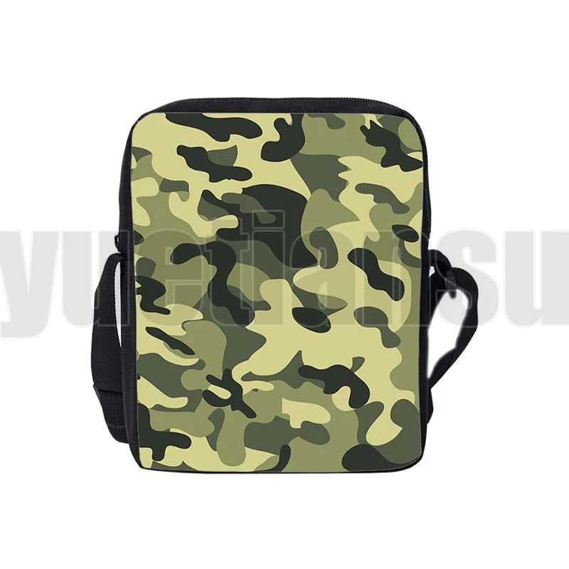3D Printed Camouflage Shoulder Bag Crossbody Bag Army Green