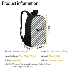 3D Wolf Print Schoolbags for Boys Girls Primary Student Bookbags Kids School Bag