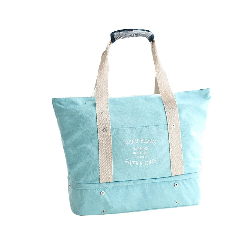 3PCS Women Folding Waterproof Tote Bag Large Travel Handbag