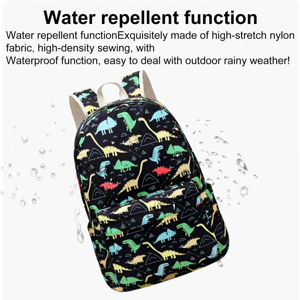 3Pcs Shockproof Kids Lunch Bag Backpack Pen Bag Set
