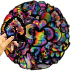 50pcs Cartoon Rainbow Doodle Stickers for DIY Teens and Adults