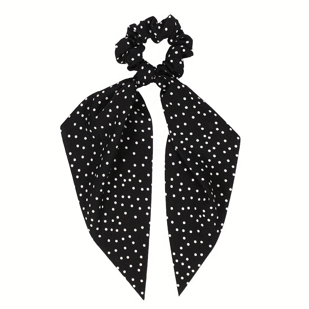 Boho Polka Dot Pattern Scarf Scrunchies Hair Tie Hair Rope Hair Scarves