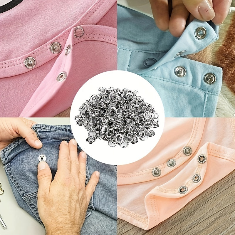 Button Installation Kit: 100 Buttons, 1 Pliers Tool