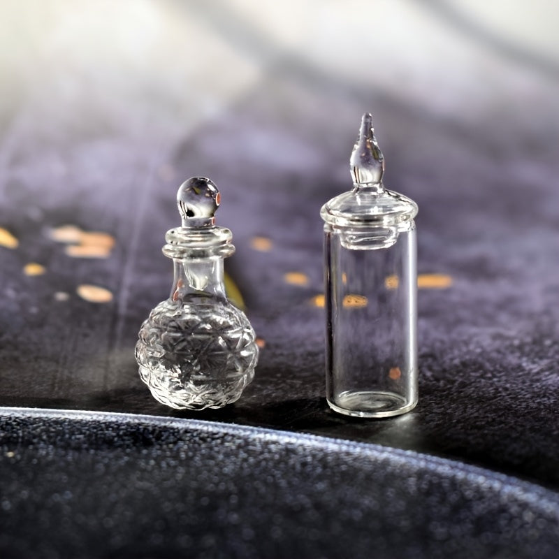Mini Glass Jar Dollhouse Scene Storage Jar Model Glass Bottle Snack Jar