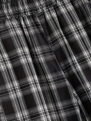 Women's Plus Plaid Print Elastic Everyday Shorts