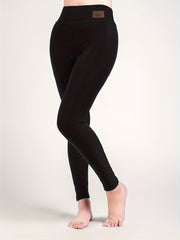 Warm Yoga Leggings Solid Fitness Sports Fleece Tight Pants Women's