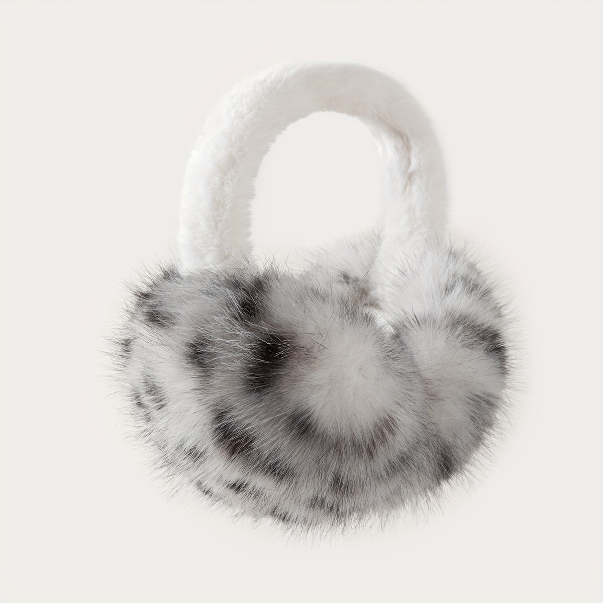 Women's Floral Pattern Ear Warmer Winter Ear Muff Soft Fur Interior