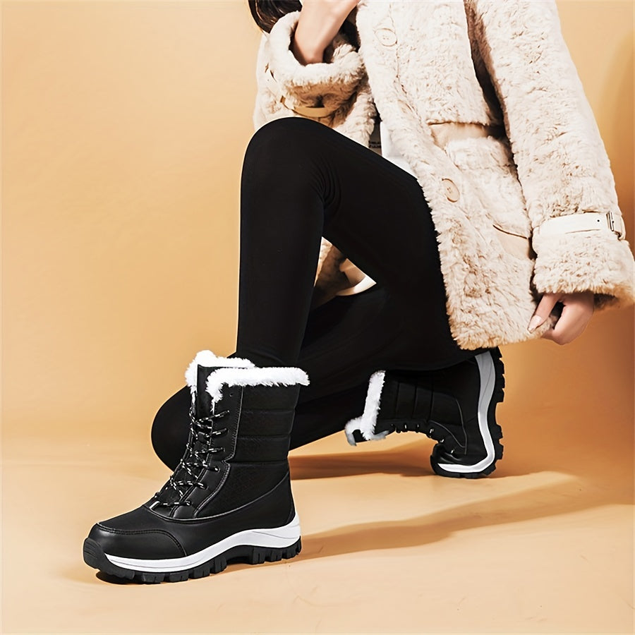 Women's Waterproof Snow Boots High Top Hiking Boots