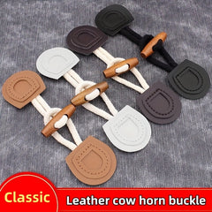 5 Sets Cow Horn Buttons Woolen Coat Windbreaker Sweater Buckle