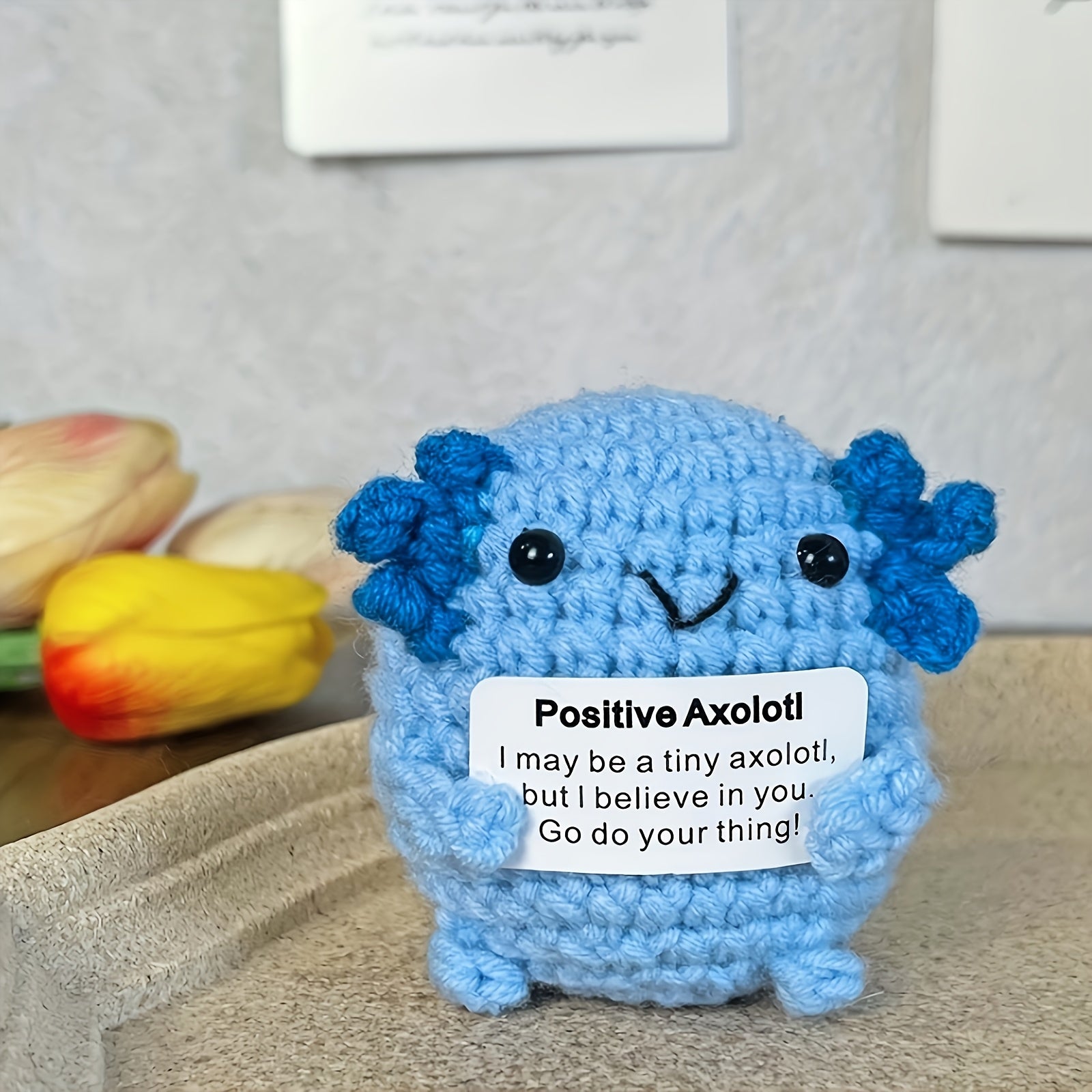 Crochet Axolotl Doll Plush Emotional Support Animal Unique Gift