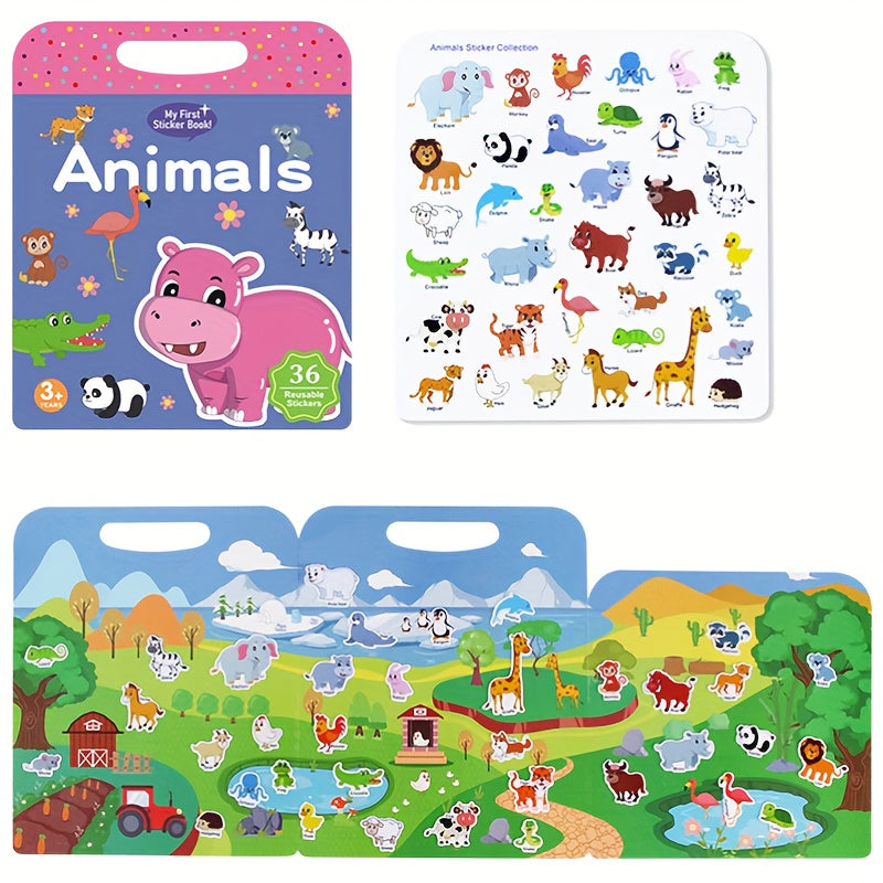 Reusable Sticker Book for Kids Washable Stickers Merry Christmas Gift