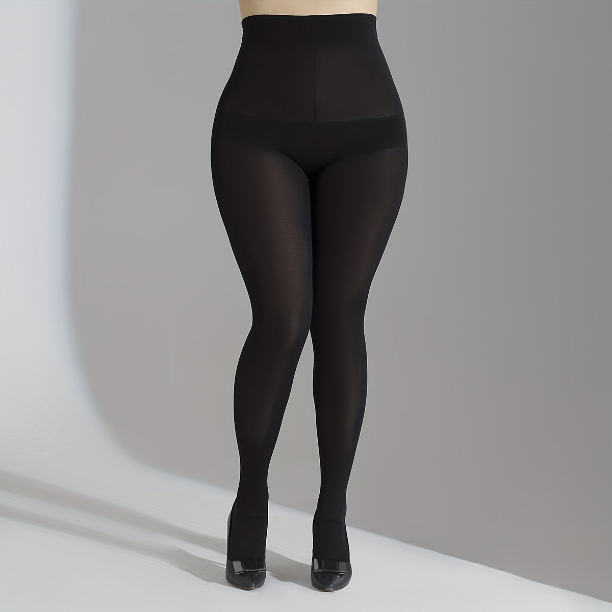  Plain Nylon High Rise Stretchy Stockings