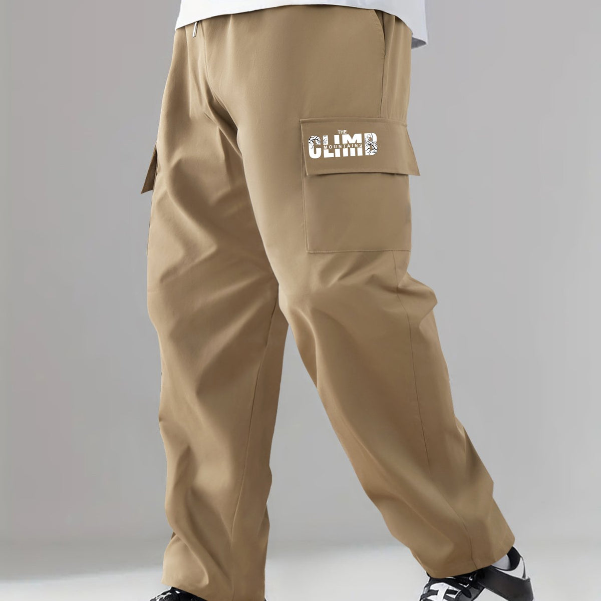 Classic Cargo Pants Men's Casual Drawstring Loose Straight Leg