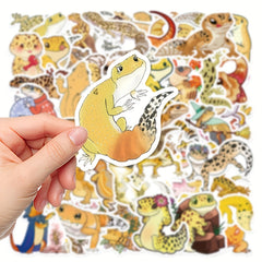 50pcs Colorful Lizard Stickers for Laptop Journal Phone Case Waterproof Stickers