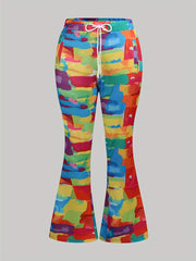  Y2K Pants Women's Plus Flared Leg Trousers
