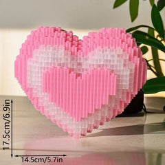 Pink Love Romantic Building Blocks with Small Grains for Couples