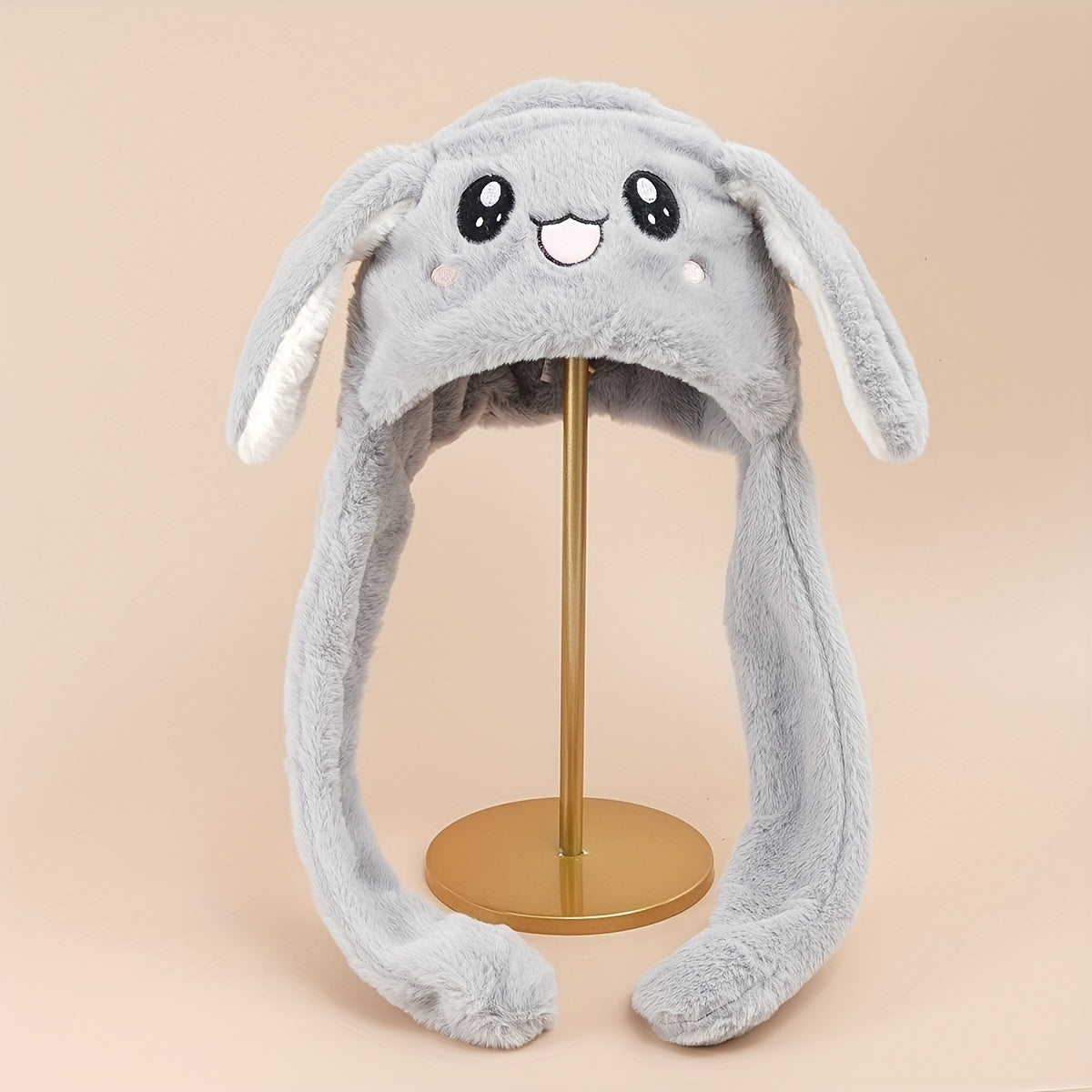 Rainbow Striped Plush Hat Cartoon Ears Animal Hat Ear Warmer Earflap