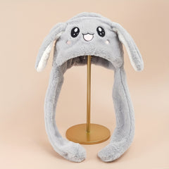 Rainbow Striped Plush Hat Cartoon Ears Animal Hat Ear Warmer Earflap