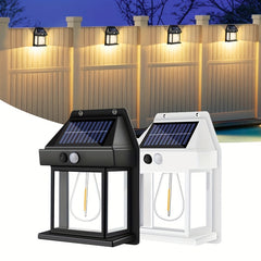 LED Solar Wall Light Motion Sensor Garden Light Dusk To Dawn Outdoor Lighting
