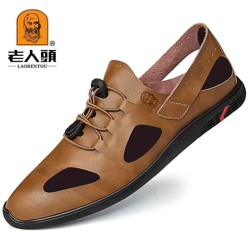 LAORENTOU Leather Hollow Out Sandals