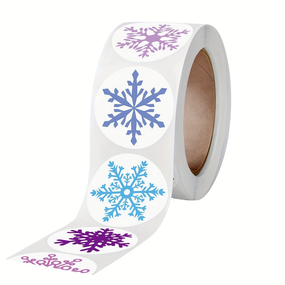 500pcs Snowflake Christmas Sticker Envelope Seal Label Decoration