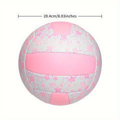 Star Pattern Volleyball Soft Size 5 for Indoor Outdoor Beach Training