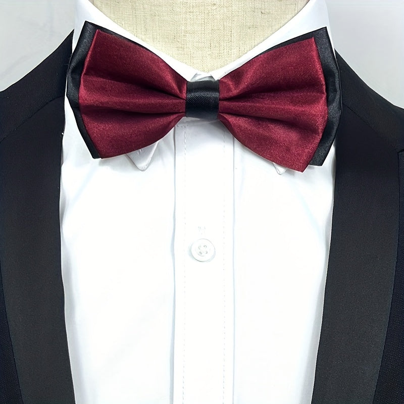 Red Men's Bow Tie - Double Layer Party Accessory