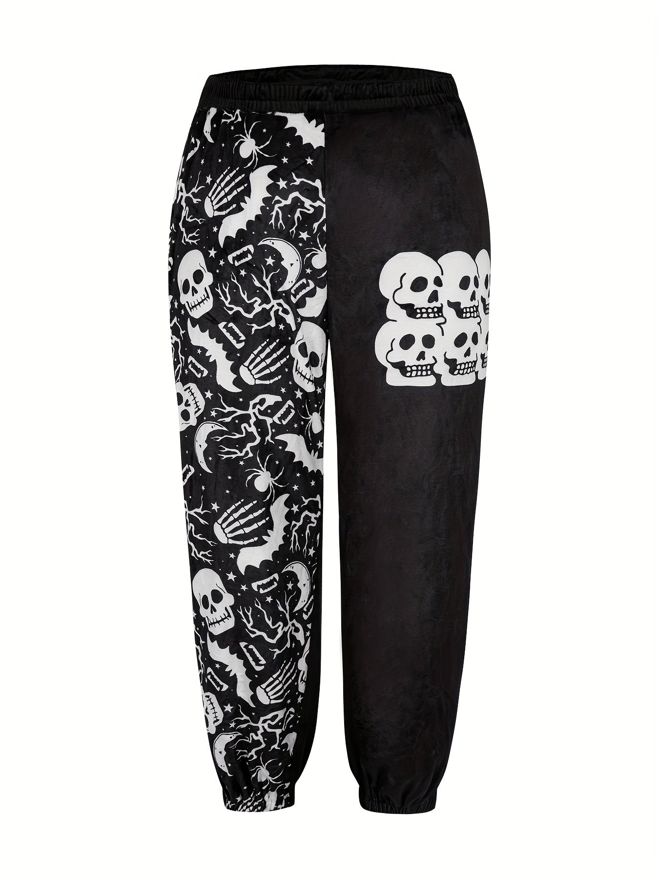 Women's Plus Skull Print Tapered Leg Pants