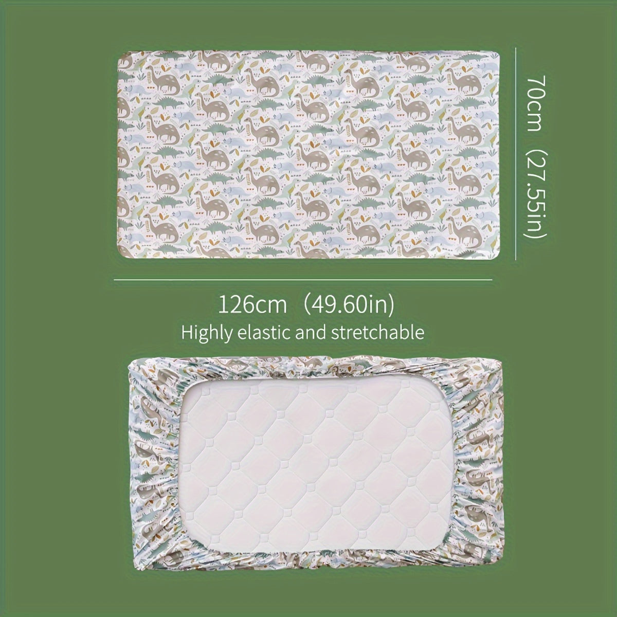 2pcs Soft Polyester Bassinet Sheets Elasticized Crib Sheets