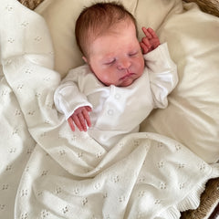 19" Simulation Reborn Doll Sleeping Baby Soft Cloth Body Implanted Hair