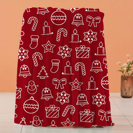 Christmas Flannel Blanket Warm Cozy Soft Throw Bed Sofa Office Travel Camping