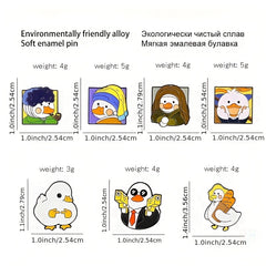 Cartoon Duck Shape Paint Brooch for Kids