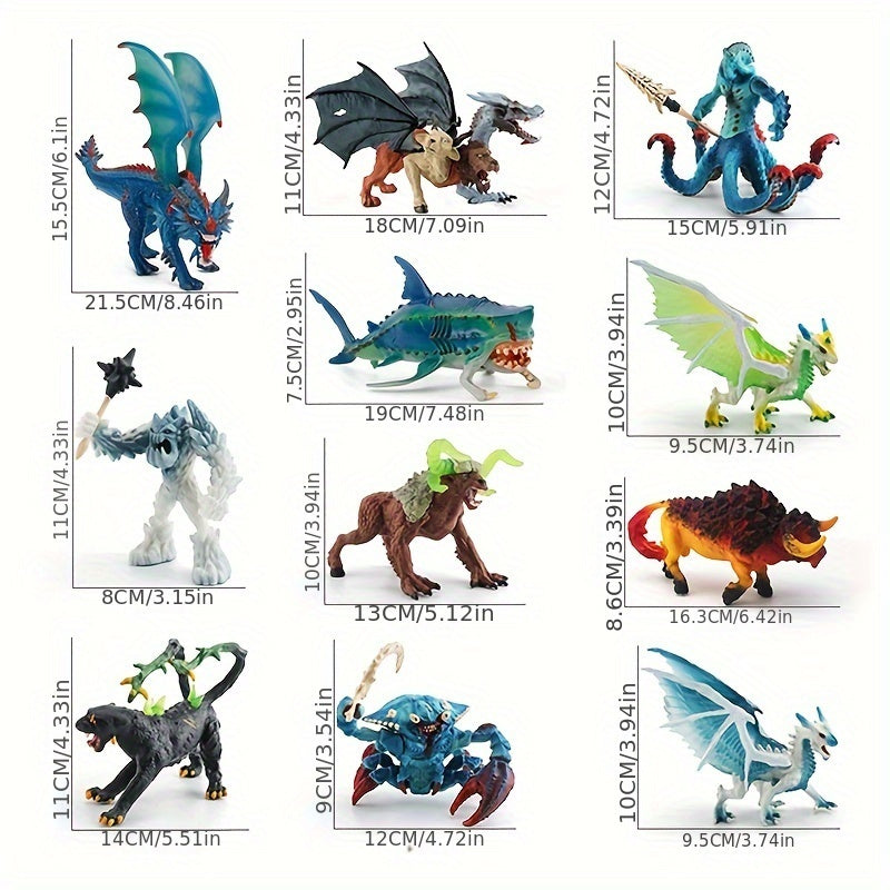 Monster Demon Flying Dragon Model Toy Fire Rock Dragon Ice Snow Dragon Dinosaur