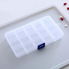 Plastic Transparent Storage Box 10 15 Grids Jewelry Box Organizer