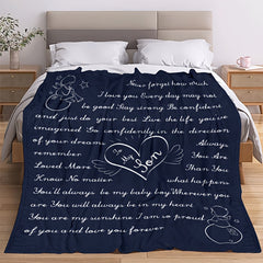 Classic Throw Blanket Christmas Birthday Gift For Son
