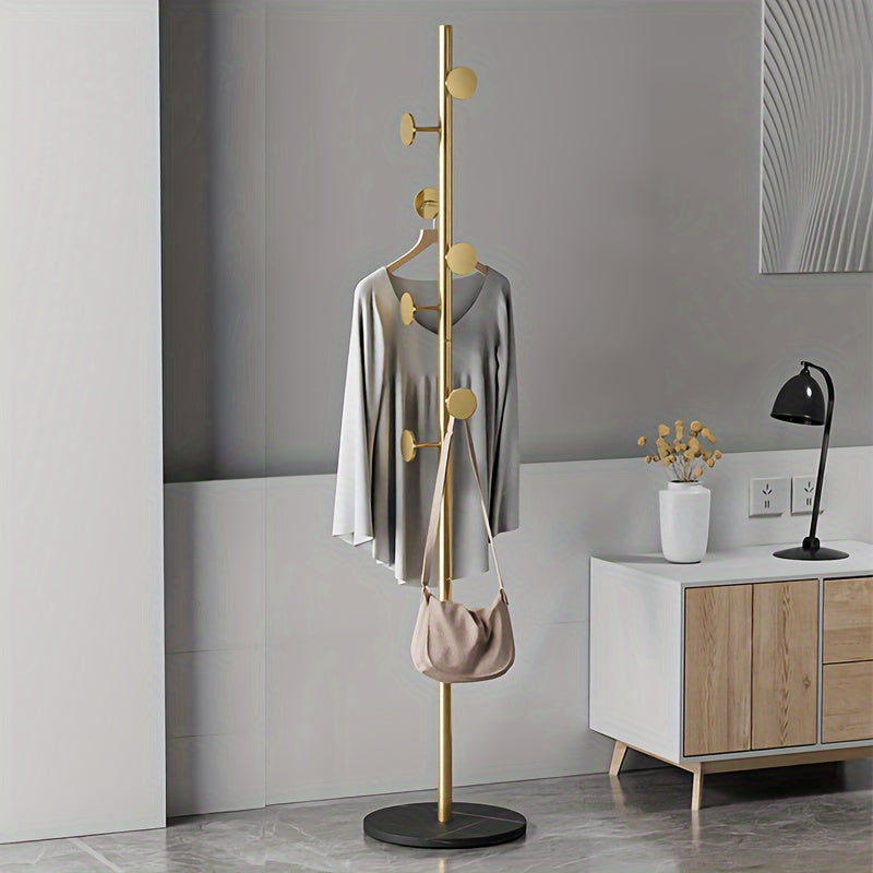 Heavy Duty Standing Coat Rack Modern Metal Coat Rack With Marble Pattern