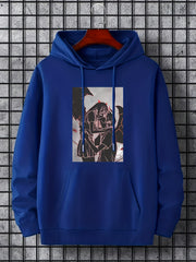 Anime Pattern Men's Hooded Sweatshirt for Fall Winter