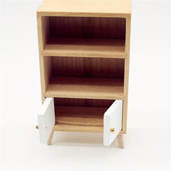 Mini Wooden Living Room Display Cabinet Model Accessories