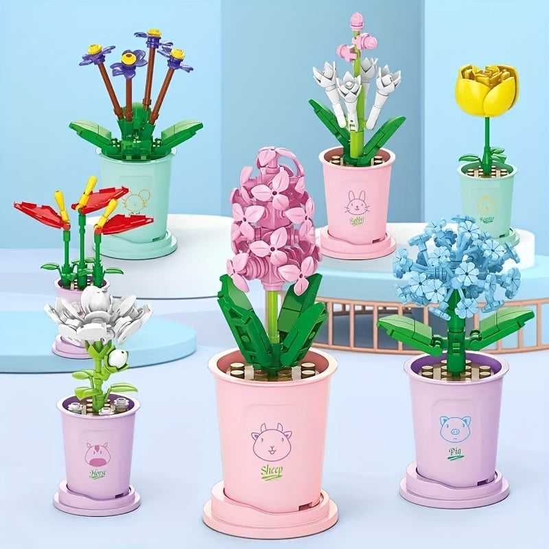 Succulent Plants Building Blocks Potted Flower Bouquets