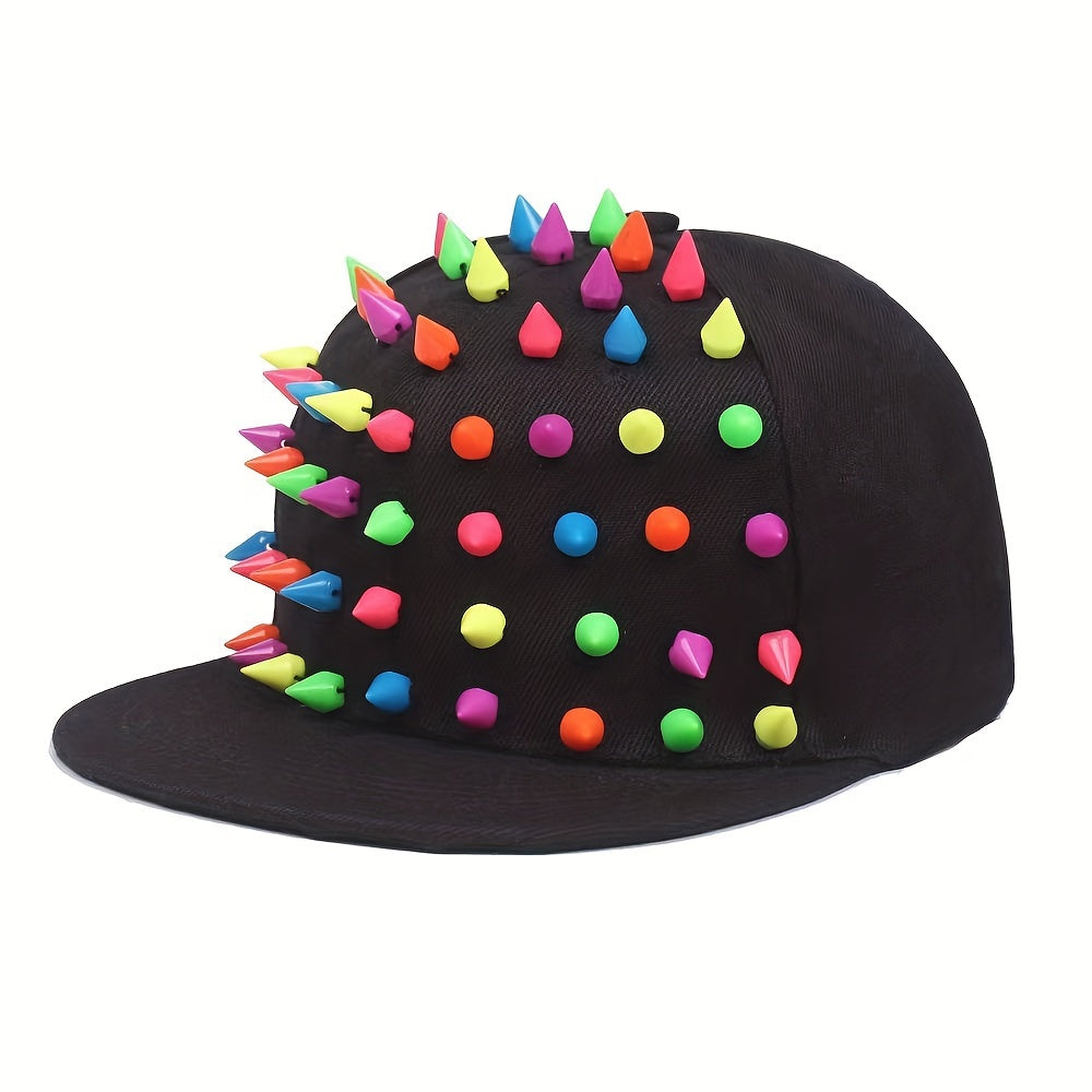 Hip Hop Rivet Snapback Hat Unisex Punk Baseball Cap Sunshade Couple Dad Hats
