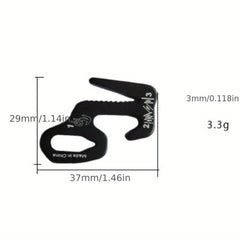Aluminum 9 Shape Buckle Wind Rope Tightener Camping Tent Hook