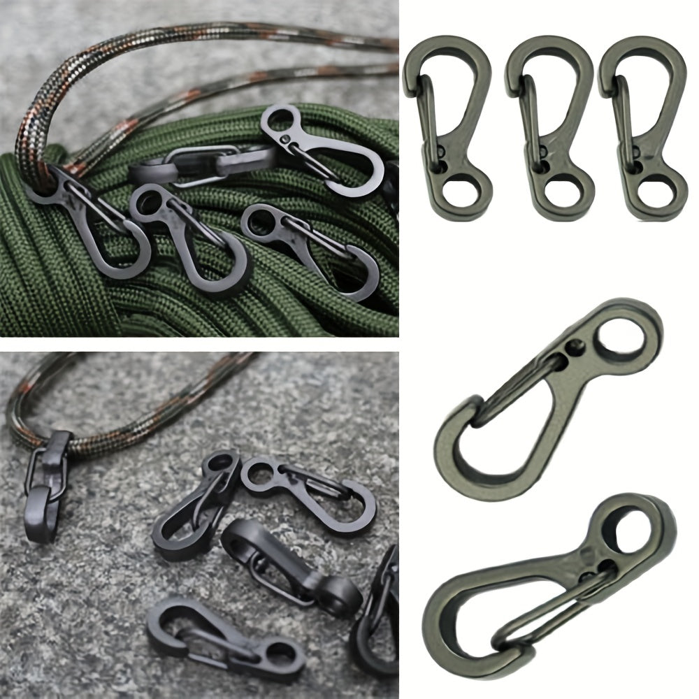 10pcs Metal Keychain Key Ring Mini Spring Hanging Buckle Key Chain Pendant