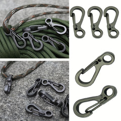 10pcs Metal Keychain Key Ring Mini Spring Hanging Buckle Key Chain Pendant