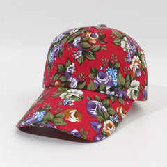 Vintage Flower Print Baseball Cap Spring & Summer Sunscreen Sports Hat