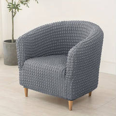 Bubble Seersucker Tub Chair Slipcover Elastic Armchair Cover