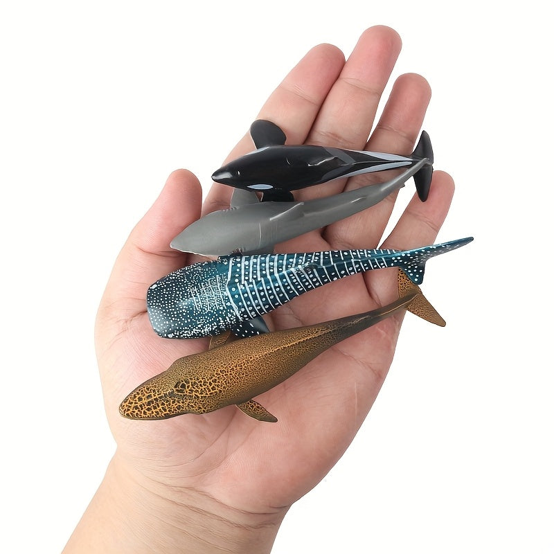 4pcs Shark Toys Figurines Realistic Sea Creatures Shark Toy